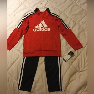 Boys Adidas tricot track set